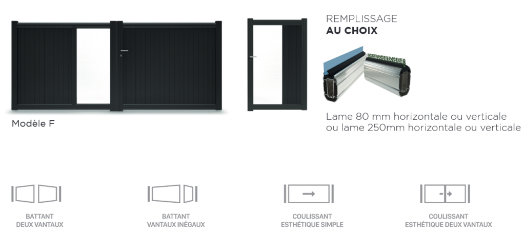 modèle portail alu contemporain, F