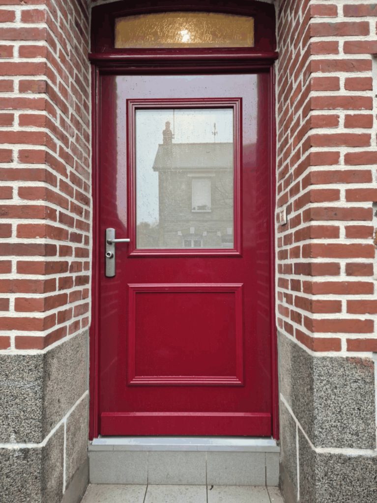Porte de maison Forstyl V.4 rouge